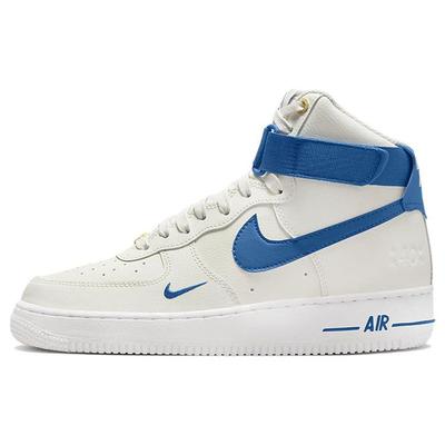 Кроссовки Air Force 1 High SE 40th Anniversary - Sail Blue Jay Женские Кремово-белый Металлик-Золотой DQ7584-100