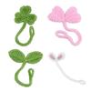 Data Cable Strap Green Leaf Bookmark Handmade Crochet Leaf Sprout Leaf Sprout Bookmark  DIY Craft