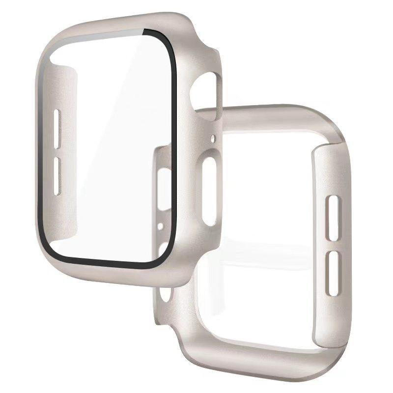 PC Case+Tempered Screen Protector For Apple Watch Ultra 3-1 11 10 46/42mm Integrated Hard Shell iWatch 9 8 7 6 5 4 SE 45mm 44mm