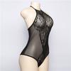 European and American erotic underwear sexy neck one-piece lace perspective underwear