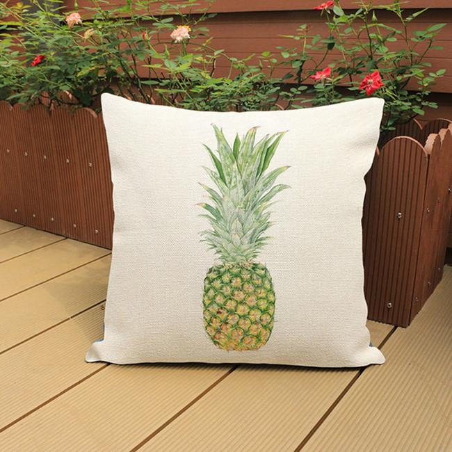 Pineapple Colorful Fruit Style Car Cushion Cover Southeast Asia Tropic Exotic Home Decoration Sofa Throw Pillow Case Cojines