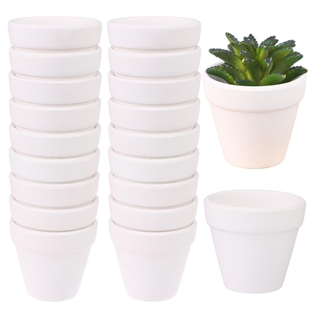 20 шт. 5,5 см WeißEr Tontopf FüR Pflanze Терракотовый Pflanztopf Mit Drainageloch Topf WeißE Terrakotta-TöPfe SukkulententöPfe Klei