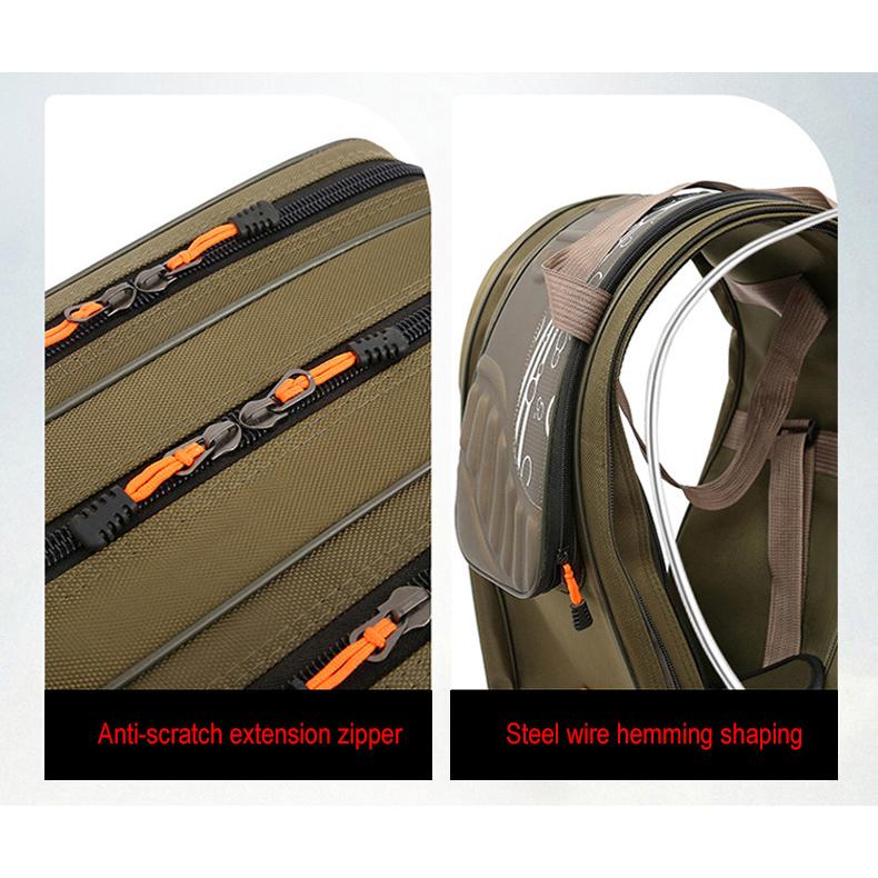 Рыболовная сумка 80/90/100/120/125/130 см 2/3/4-слойная рыболовная сумка Оксфорд Складная удочка Сумка для катушки Сумки для хранения рыболовных снастей Дорожный чехол X402G