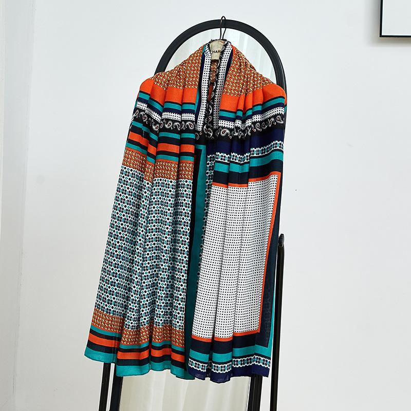 Cashew Dot Autumn and Winter New Scarf Female Warm Neck Long Beach Towel Sunscreen Imitation Cotton Shawl