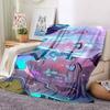 1Pc Cyberpunk Romance Flannel Blanket, Soft And Comfortable, Casual Warm, Camping Travel, Christmas, Halloween Xmas Gift S1182