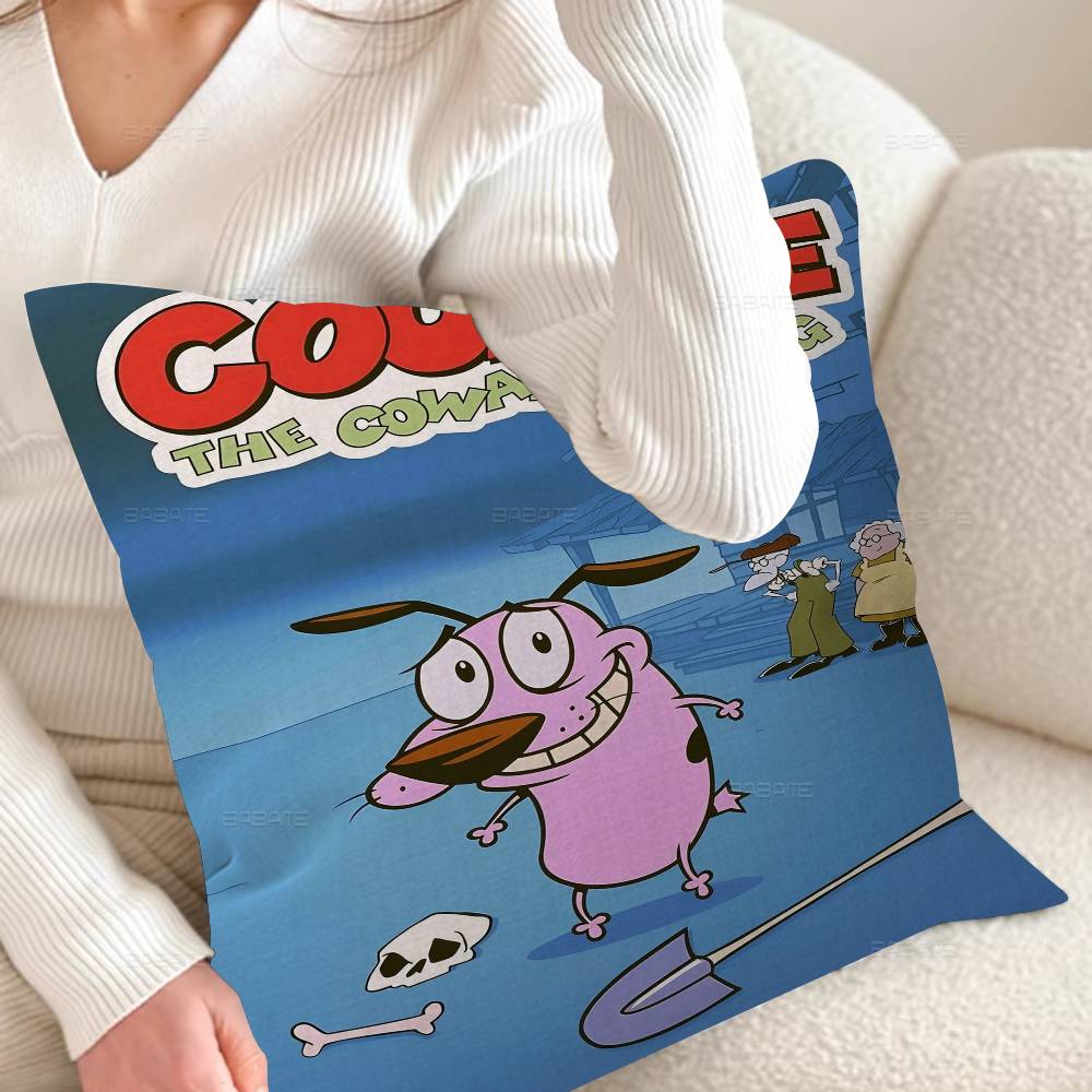 Ccourage Tthe Ccowardly Dog Pillow Gift Home Office Decoration Bedroom Sofa Car Cushion Cover Case x