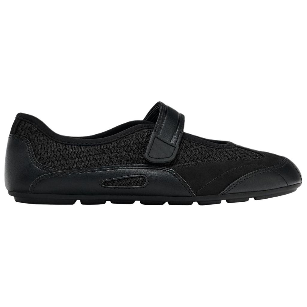 Zara Commuter Versatile Comfortable Trendy Retro Flat Mary Jane Shoes Women Shoes Black 15202510-38