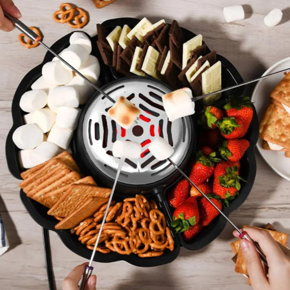 Flameless Smores Kit Electric Electric Marshmallow Roaster Supplies Flameless Fondue Set Indoor