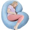 Body Pillow for Pregnant Cool To the Popular Maternity Body Nursing Soft and Side Sleeping Body Pregnancy Comes with Removable Cover C-shaped Women,