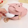 Кожа PU Мини-кошелек для монет в виде слоненка Женская сумка Подвеска Креативный держатель для карт Хранение Помады Конверт Застежка-молния Мешок для денег