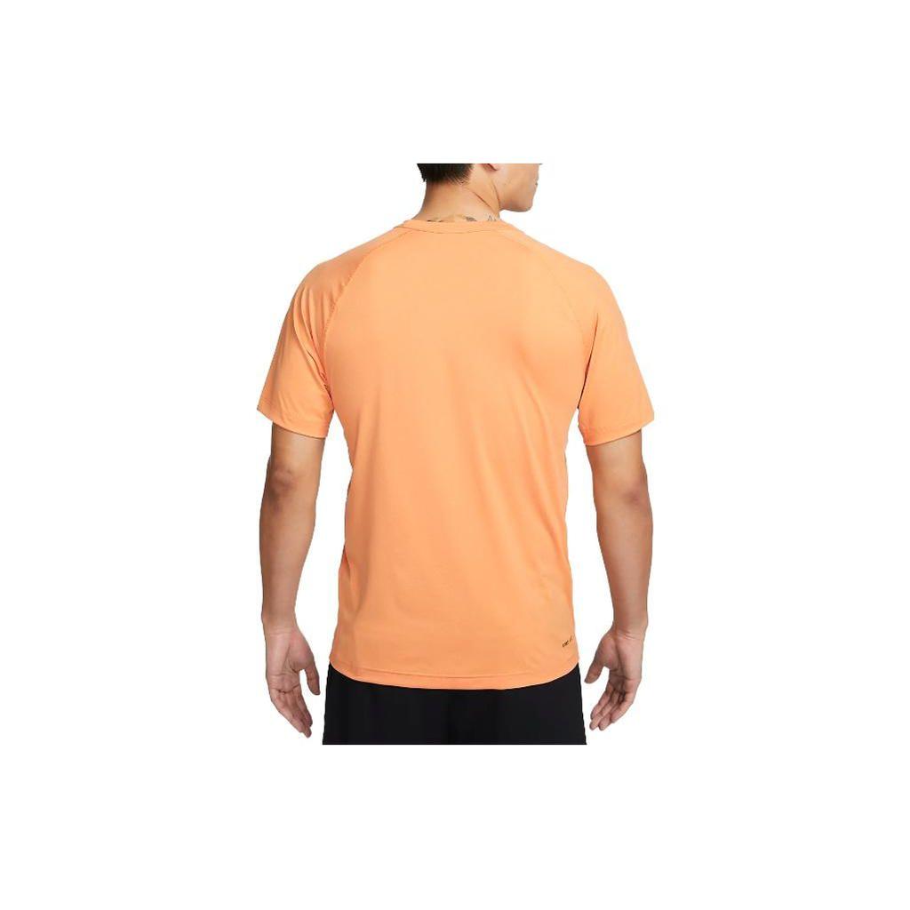 Nike Solid Color Crew Neck Pullover Short Sleeve T-Shirt Men Tops Orange DV9816-815