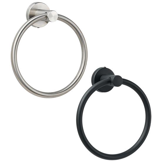 Stainless Steel Towel Ring Modern Minimalist Heavy Duty Metal Round Hand Towel Bath Shower Washcloth Holder Rack Bathroom Supplies