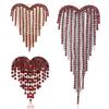 Trendy Shiny Tassel Love Brooches for Women Heart Pins Party Casual Lapel Pin Accessory Gift Multi-color Available