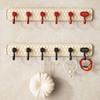 No-Punch Sundries Storage Hook 6 Hooks Hanging Coat Rack Durable Suction Cup Clothing Hook  Kitchen