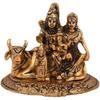 Shiva Parvati Ganesh Idol Shiv Parivar Murti Statue Sculpture - Lord Shiva Idols Family Sitting On Nandi Showpiece Figurine