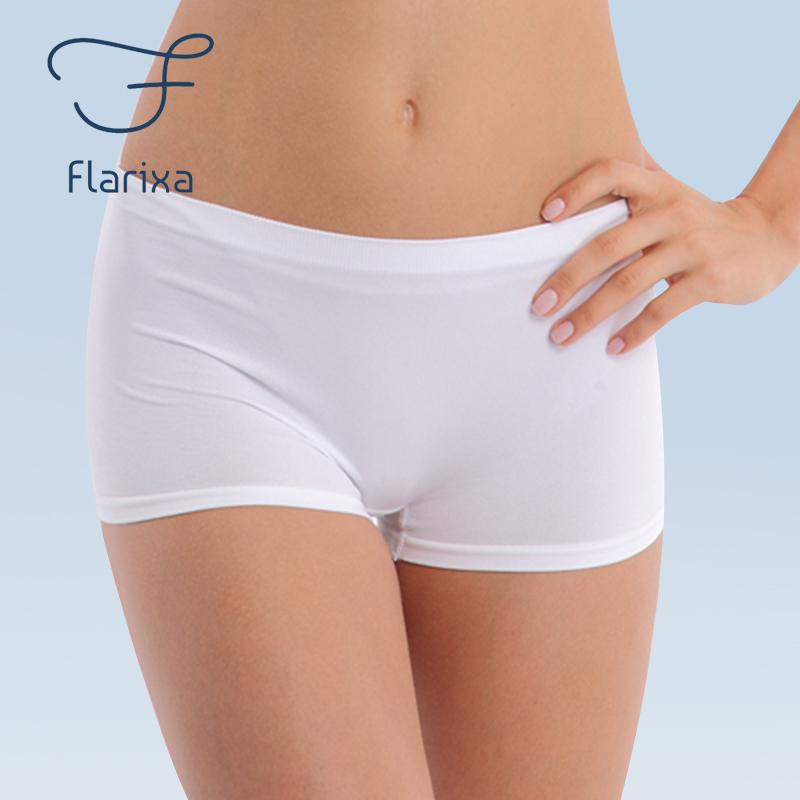 Flarixa Бесшовные трусики для женщин, женские эластичные шорты-боксеры