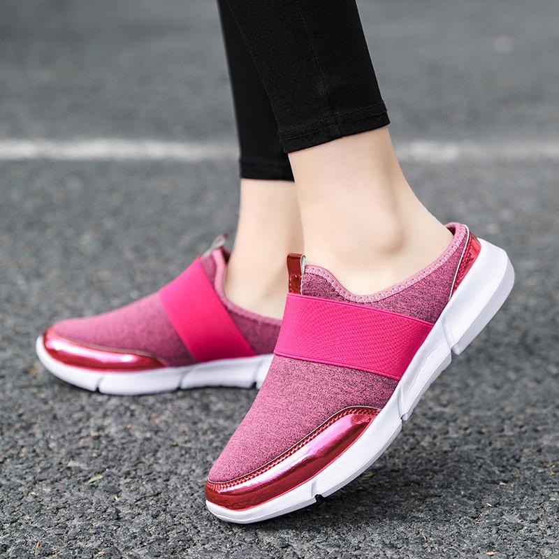 Fashion Designer's New Women's Casual Sports Shoes Spring and Summer Comfortable Breathable Flat Fashion Women All Match Half Slippers