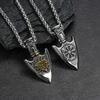 Винтажная Серебряная Viking Стрела Подвеска Ожерелье Мужчины Один Компас Ювелирные Аксессуары