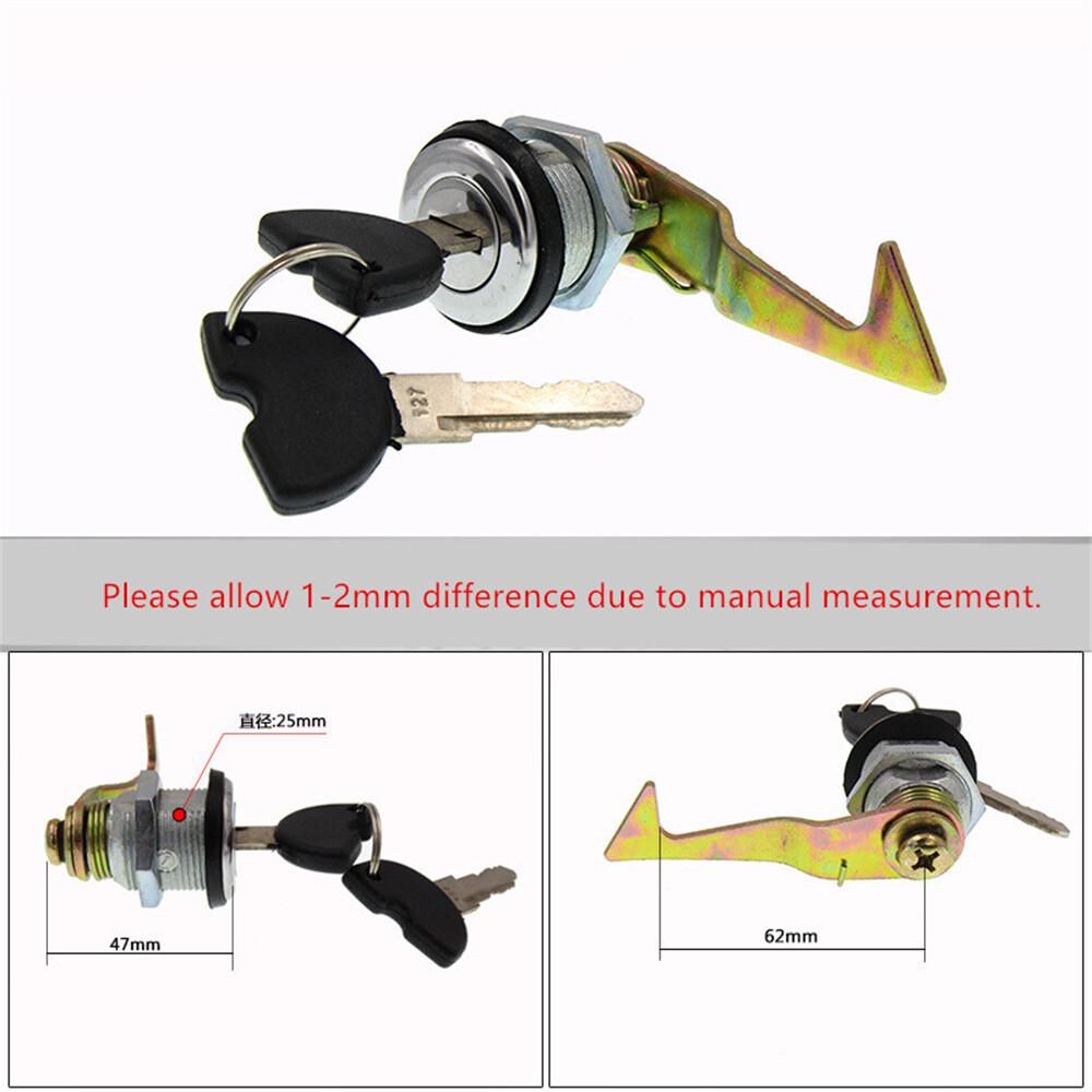 Motorcycle Trunk Rear Tail Box Luggage Lock Set w/ 2 Key For Honda Yamaha Suzuki