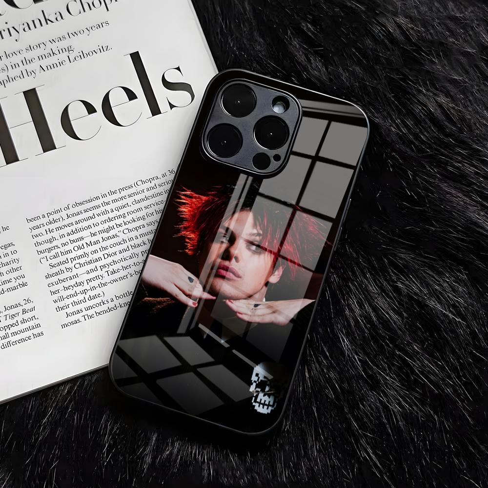 Y-Yungblud Hot Singer Phone Case For IPhone 17 Air 16 E Pro Max 15 14 13 Mini 12 Pro 11 Max Plus Black Glass Cover