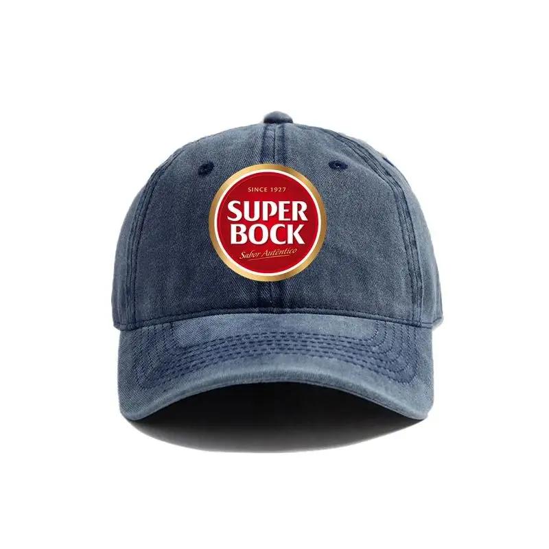 Летняя Кепка-Бейсболка Super Bock 2025 Потертая Крутая Мужская Ретро Для Улицы Летняя Регулируемая Папина Шляпа Super Bock С 1927 Года