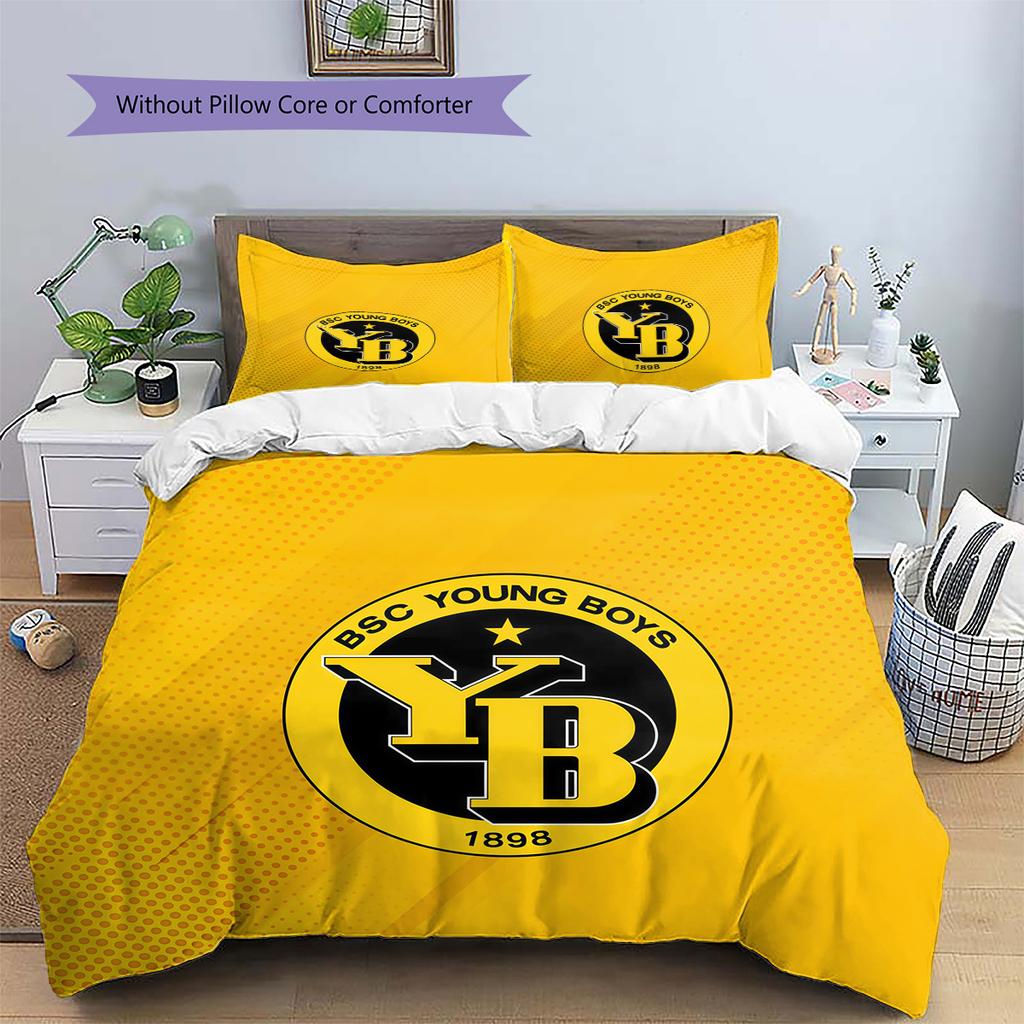 BSC Young Boys Pattern Bedding Quilt Set Home Decoration Gift (1 * duvet cover + 2 * pillowcase without core)