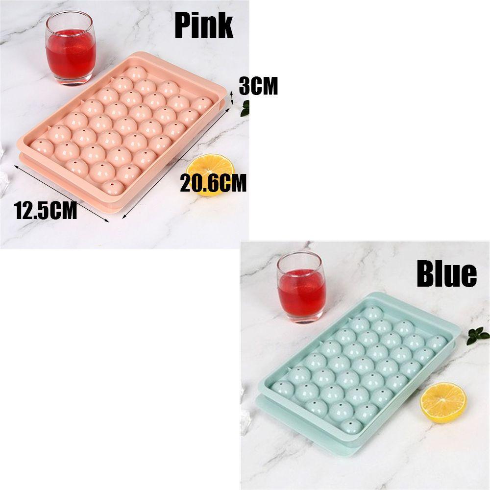 33 Grid With Lid Plastic Round Balls Mould Ice Maker Ice Tray Ice Cube Mold
