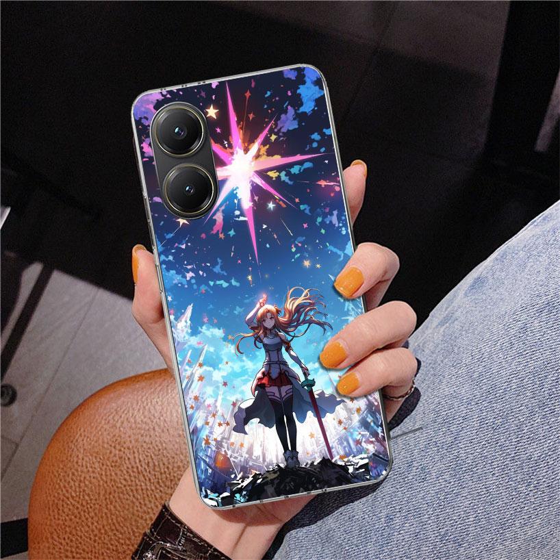 Чехол для телефона Anime Sword Art Online SAO для Xiaomi Poco X7 X6 X5 Pro F7 Ultra Redmi 15C 15 13C 13 12C 12 10 10A 10C 9 9A 9C 9T Cov