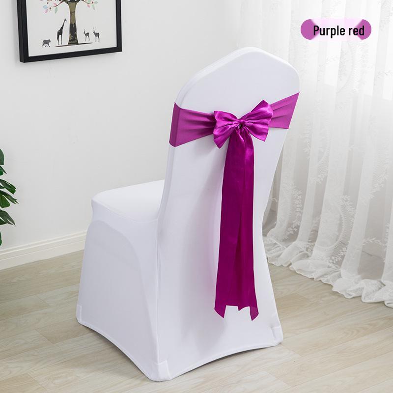 Elegant Wedding Ribbon Chair Cover Decoration