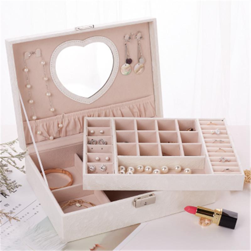 LIYIMENG Jewelry Casket Packaging Container Exquisite Makeup Case Cosmetics Beauty Organizer Boxes Graduation Gift Birthday