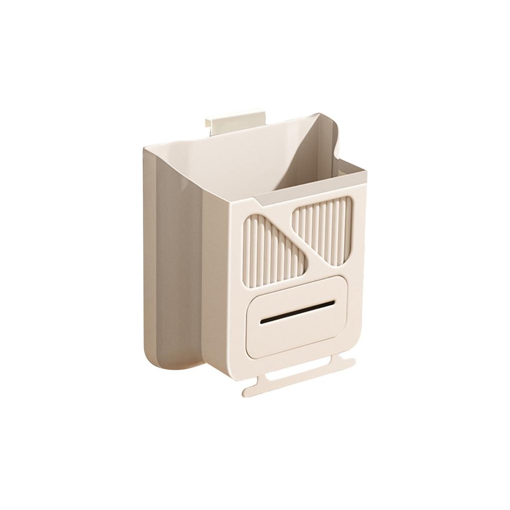 Настенный складной мусорный бак Компактный подвесной мусорный бак большой емкости Креативный кухонный мусорный бак с дозатором мешков для мусора для домашней школы