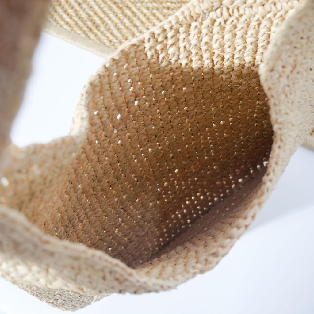 New high-end raffia bag handwoven bag shoulder straw bag vacation beach bag casual women's bag