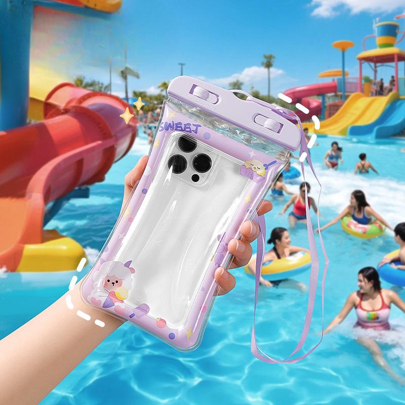 Водонепроницаемая сумка с сенсорным экраном для плавания и рафтинга, водонепроницаемый герметичный чехол для телефона с низкой шейной подушкой безопасности
