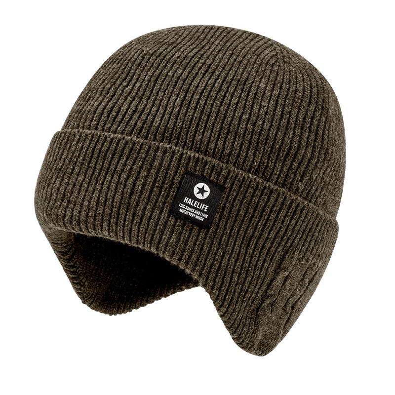 Мужская шапка с защитой ушей Skullies, женская бархатная вязаная шапка, зимняя теплая зимняя шапка, лыжная шапка с рукавами