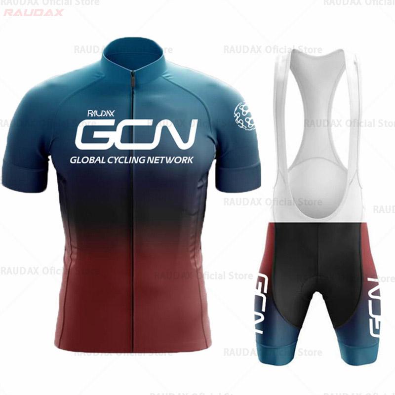 Raudax GCN Мужской Летний Велосипедный Комплект с Короткой Рукавой MTB Майка Одежда для Велоспорта Дышащая Велосипедная Одежда