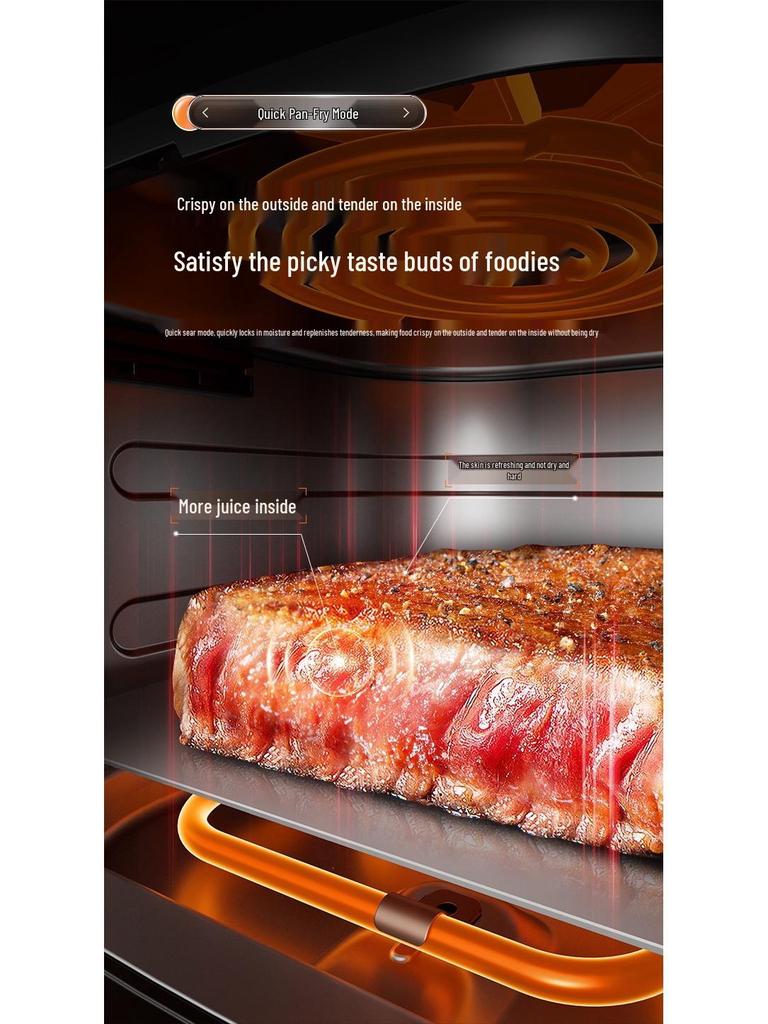 Аэрофритюрница Midea KZC5394 с функцией Flame Roast - Двойной нагрев, Не требует переворачивания, Большая вместимость