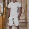 Fashionable Summer Outdoor Sports Set, Men's Short Sleeved T-shirt Shorts, Casual Fashion Two-piece Set, Breathable