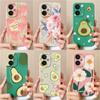 Back Cover For Xiaomi Poco F5 Pro X6 Pro F6 M6 Phone Case Cute Avocado Pretty Flower Matte Camera Protection Soft Silicone Cases Shell Capa For Xiaomi