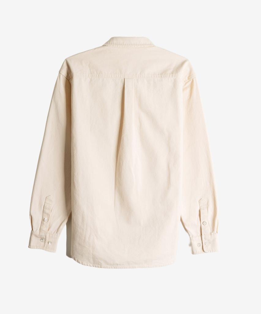 HEYSTE Faded Heavy Cotton Shirt Ash Beige