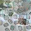 Стеклянные бусины 13x18 мм с глазурью и резьбой в виде цветов для браслетов и ожерелий своими руками