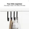 1 шт., крючки для ванной комнаты, спальни, кухни, резиновые, предотвращающие царапины, держатель для хранения одежды