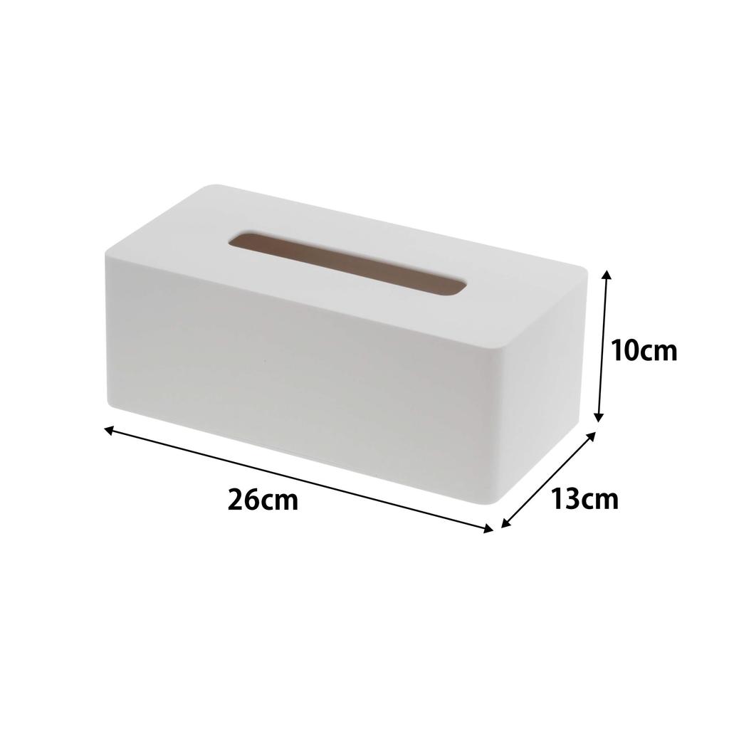 Yamazaki Tower Moisturizing Tissue Thick Tissue W26 X D13 X Model 3901 Case, White, Compatible, Approx. H10cm,