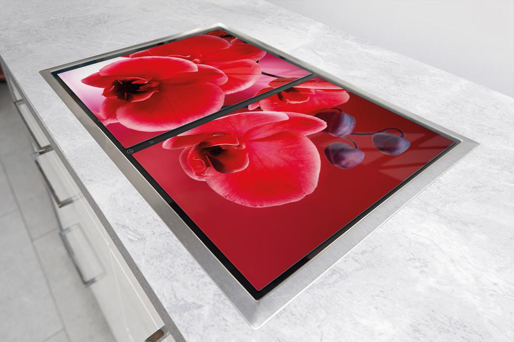 SZKLANA PŁYTA OCHRONNA DESKA 75x52 ORCHIDEA