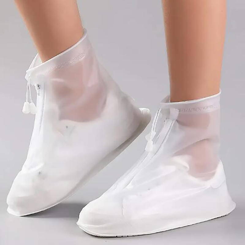 Waterproof Shoe Cover PVC Sport Rain Boot with Layer Non-slip Material Wear-resistant Thick Shoes Unisex 1 Pair