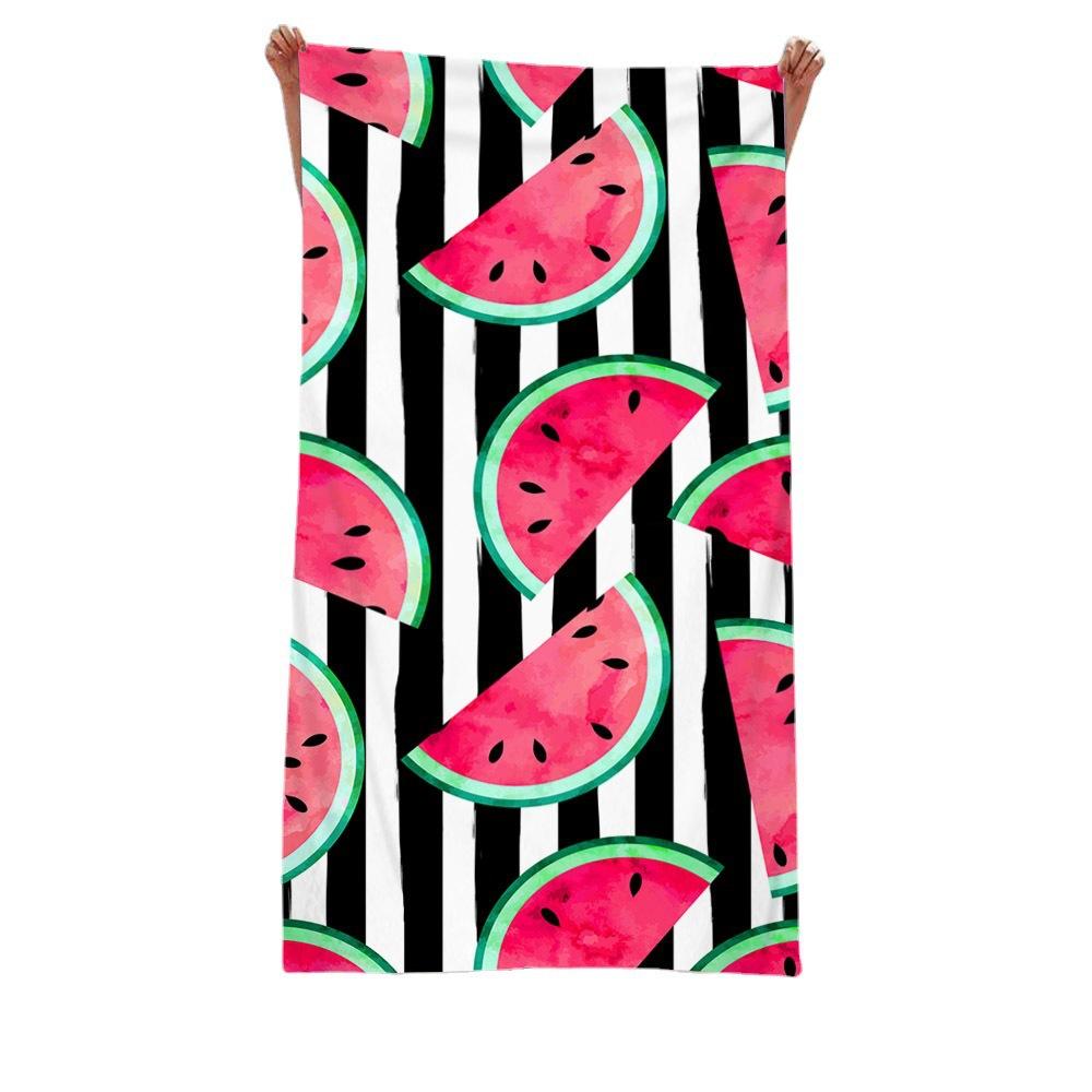 Microfiber Terry Cloth Digital Printing Fashion Pattern Beach Towel Bath Towel Seaside Blanket Shawl Sweat Towel