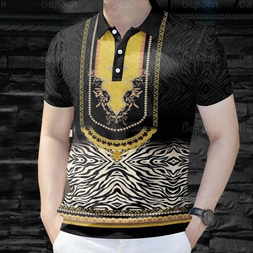 Fashionable Polo Collar Casual Men's Summer Short Sleeve Shirt Polo