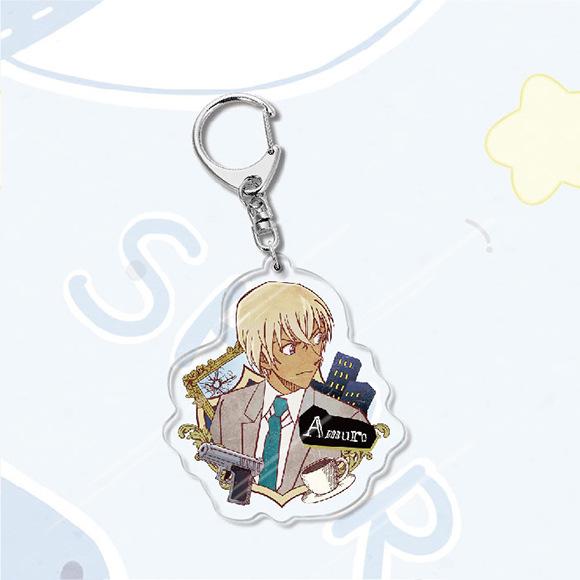 Акриловый брелок в стиле аниме «Детектив Конан», металлическое кольцо, автомобильная сумка, украшение для ключей, аксессуар, подарок, аниме, подарки, кулон