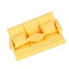1:12 Doll House Mini Sofa with 3pcs Pillow Living Room Furniture Wooden Doll House Decoration