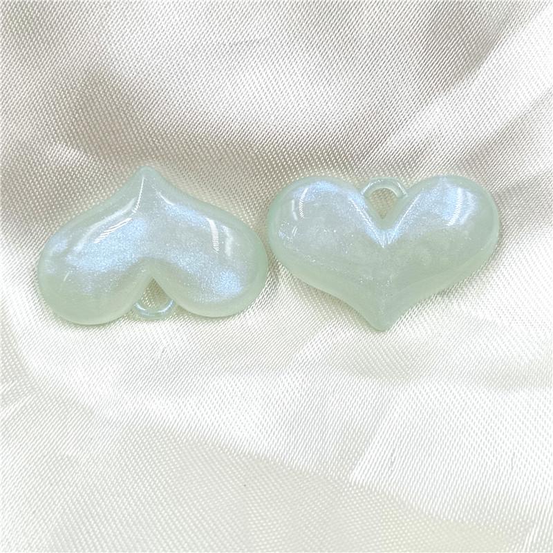 Товары для вечеринок Акриловая тонкая вспышка для изготовления браслетов, ювелирных изделий, пузырьков, большое персиковое сердце, подвесное отверстие, материалы ручной работы, подвеска, 5 шт., мода