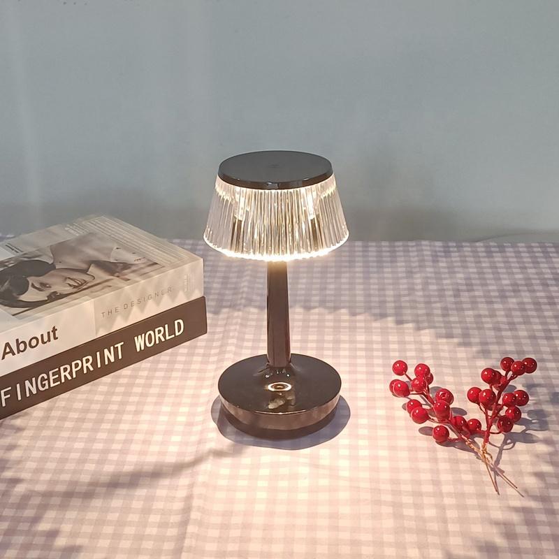 Хрустальная настольная лампа, креативный грибной прикроватный ночник для спальни, сенсорный атмосферный светильник для спальни, прикроватный подарок, светодиодный ночник